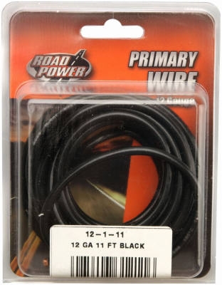 Primary Wire, Black, 12-Ga., 11-Ft.