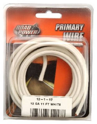 Primary Wire, White, 12-Ga., 11-Ft.