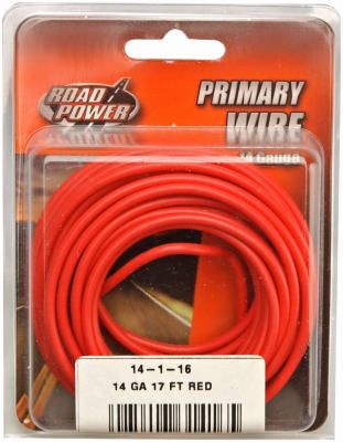 Primary Wire, Red, 14-Ga., 17-Ft.