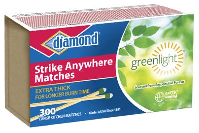 Strike Anywhere Greenlight Matches, 300-Ct.