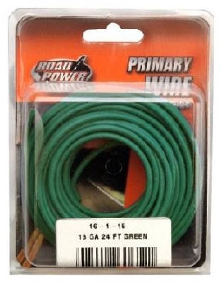 Primary Wire, Green, 16-Ga., 24-Ft.