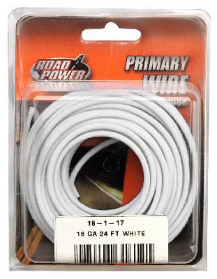 Primary Wire, White, 16-Ga., 24-Ft.