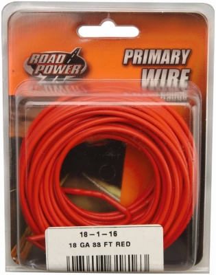 Primary Wire, Red, 18-Ga., 33-Ft.