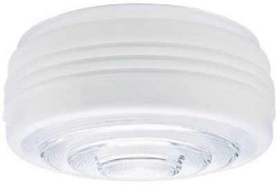 Drum Ceiling Shade, White/Clear, 8.75-In., Must Purchase in Quantities of 6