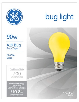 2-Pack 90-Watt A-Line Bug Light Bulbs