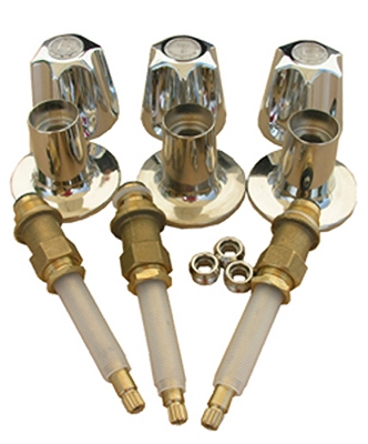 Price Pfister, Three Valve Verve Shower Trim Set With Stems