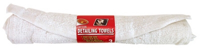 Car Detailing Towel, White Cotton Terry, 14 x 17-In., 3-Pk.