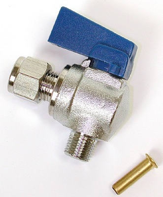 Evaporative Cooler Angle Ball Valve, 1/4 x 1/8-In.