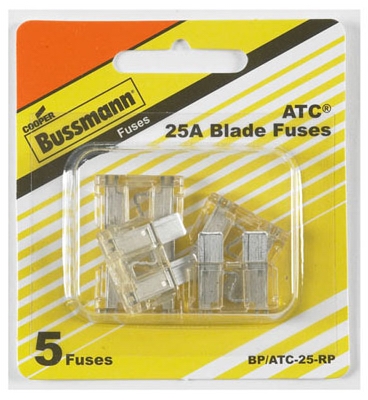 5PK 25A CLR Auto Fuse