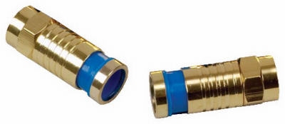 12-Pack RG6 Quad Compression Connector