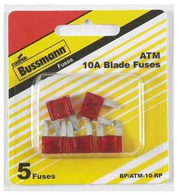 Mini Blade Auto Fuse, 10A, 32V, 5-Pk.