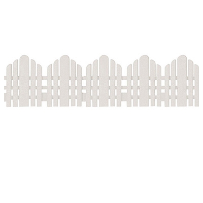 Border Fence, Adirondack Style, Pearl White, 22.5 x 6.5-In.