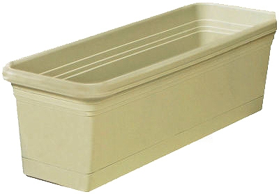 24-Inch Sage Windowbox Planter & Saucer