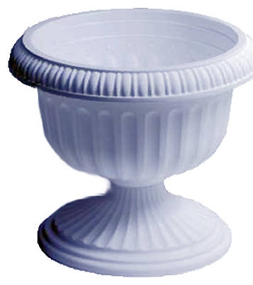 12-Inch White Grecian Urn Planter