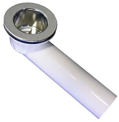 Bathtub Shoe With Strainer, 11/2 Inch PVC Chrome Plated