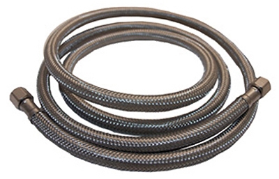 Stainless Steel Ice Maker Connector, 1/4 x 1/4 x 120-In.