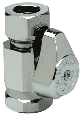 Chrome Straight Stop Valve, 1/2 x 7/16-In.