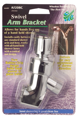 Handheld Shower Bracket, Swivel, Chrome