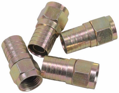 4-Pack RG6 Weatherproof  inchF inch Burial Connector