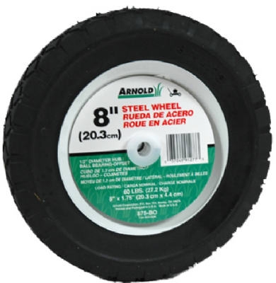 8-Inch Steel Universal Offset Hub Replacement Lawn Mower Wheel