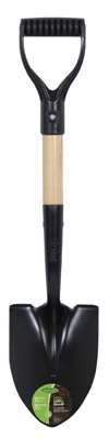 Mini Shovel, Round Point, D-Grip Wood Handle