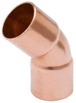 1-1/2 Inch Wrot Copper 45 Degree Elbow