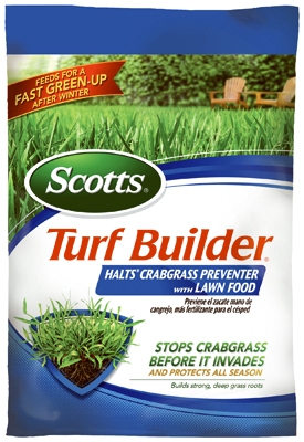Turf Builder Halts Crabgrass Preventer with Lawn Fertilizer, 30-0-4, Covers 15,000-Sq. Ft.