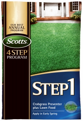 Lawn Pro Step 1 Lawn Fertilizer + Crabgrass Preventer, Covers 15,000 Sq. Ft.