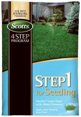 Step 1 for Seeding, Starter Lawn Food with Weed Preventer, Covers 5,000 Sq. Ft.