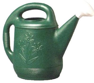 Watering Can, Green Plastic, 2-Gals.