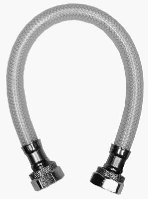 Faucet Connector, Reinforced Poly Vinyl, 1/2 FIP x 1/2 FIP x 12-In.