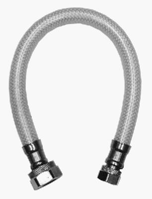 Faucet Connector, Reinforced Poly Vinyl, 3/8 Compression x 1/2 FIP x 12-In.