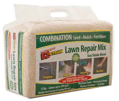 EZ-Straw Lawn Repair Sun/Shade Mix, 11-Lbs., 200-Sq. Ft. Coverage