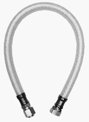 Faucet Connector, Delta Style, Reinforced Poly Vinyl, 3/8 Compression x 3/8 O.D. x 12-In.