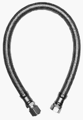 Faucet Connector, Delta Style, Stainless Steel, 3/8 Compression x 3/8 O.D. x 16-In.