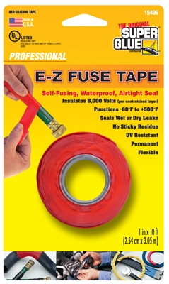 Silicone Tape, Red, 1-In. x 10-Ft.