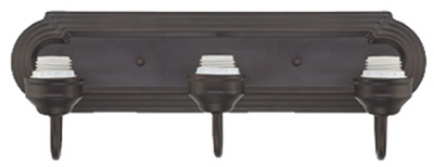Wall Light Fixture, 3-Light, Oil-Rubbed Bronze, 100-Watt