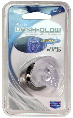 Dash Glow Car Lighter Light, Skull, 12-Volt