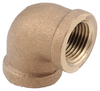 Pipe Fitting, Cast Elbow, Rough Brass, 90 Degree, 3/4-In.