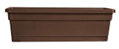 Rolled-Rim Resin Window Box, Cocoa, 24-In.