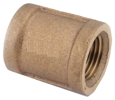 Pipe Coupling, Lead Free Rough Brass, 3/4-In.