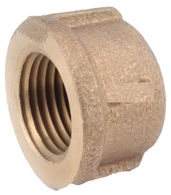 Pipe Cap, Rough Brass, 1/2-In.