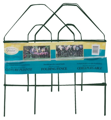 Green Gothic-Top Garden Fence, 18-In. x 8-Ft.
