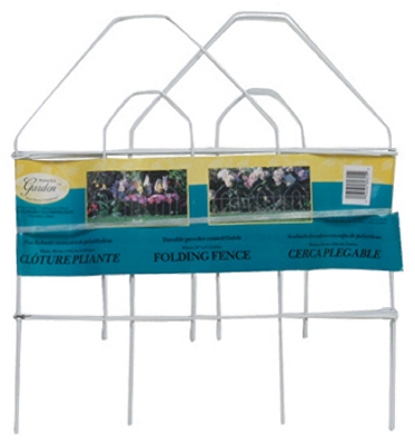 White Gothic-Top Garden Fence, 18-In. x 8-Ft.