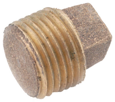 Pipe Plug, Solid Barstock, Lead Free Brass. 1/4-In.