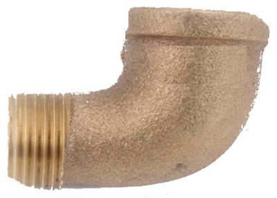 Pipe Fittings, Street Elbow, Lead-Free Brass, 90 Degree, 1-In.
