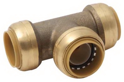 1 x 1 x 1-In.  Pipe Tee, Lead-Free