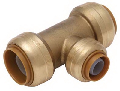3/4 x 3/4 x1/2-In. Reducing Pipe Tee, Lead-Free