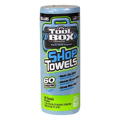 Blue Shop Towels, 60-Ct. Roll