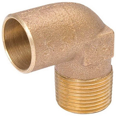 1/2-Inch Male Pipe Thread Cast Copper Elbow